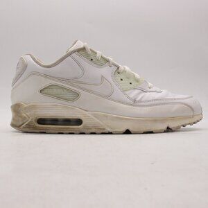 Nike Air Max 90 Men's Size 13 M White Leather Athletic Shoes Sneakers 302519-113